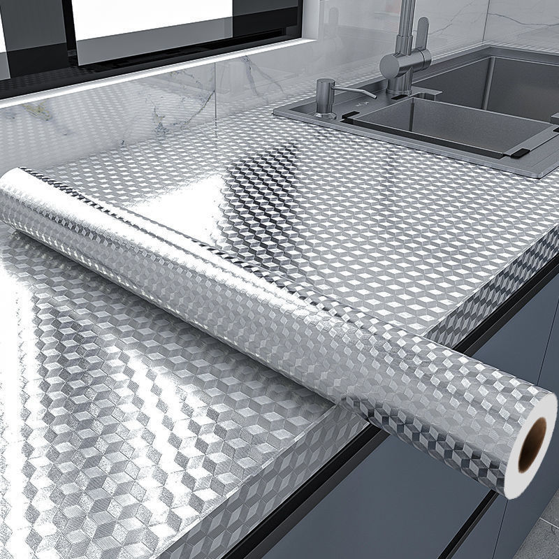 Pegatina de aluminio antiaceit - Kitchen Appliances Cabinet reseña y precio